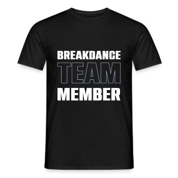 Breakdance Team - Men's T-Shirt - black - Front - AI Model Male 178 light (178cm)