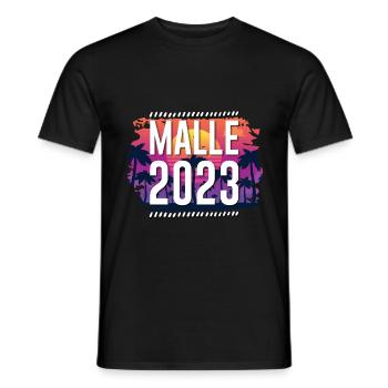 Malle 2023 - Men's T-Shirt - black - Front - AI Model Male 178 light (178cm)