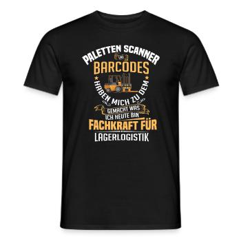 Warehouse Logistics Logistic - Men's T-Shirt - black - Front - AI Model Male 178 light (178cm)
