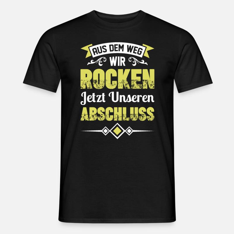 Abschluss Schule Abi Realschule Abitur - Männer T-Shirt - Schwarz