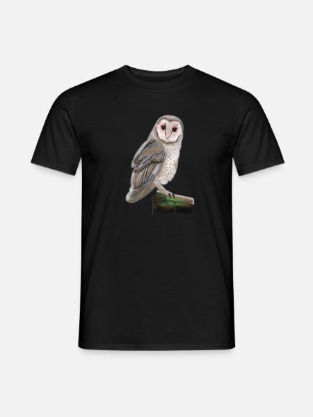 Eule - Männer T-Shirt - Schwarz