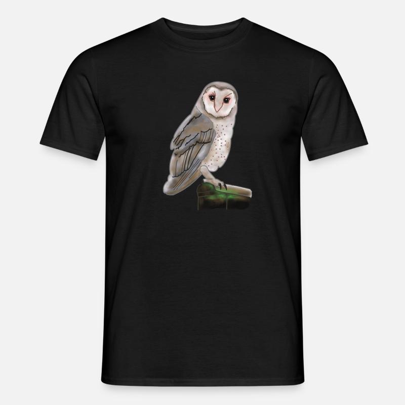 Eule - Männer T-Shirt - Schwarz