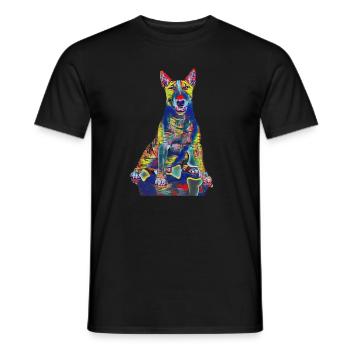 Bull Terrier Vintage - Männer T-Shirt - Schwarz - Vorne - AI Model Male 178 light (178cm)