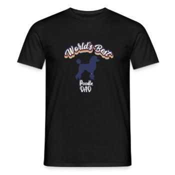 Worlds Best Poodle DAD - T-shirt homme - noir - Devant - AI Model Male 178 light (178cm)