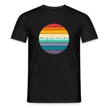 Rainbow GRANDAD Shirt, Retro GRANDAD, GRANDAD - Men's T-Shirt - black - Front - AI Model Male 178 light (178cm)