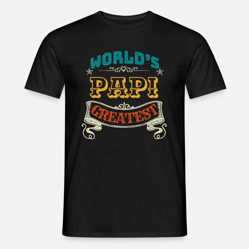 WORLDS GREATEST PAPI - Men's T-shirt - black