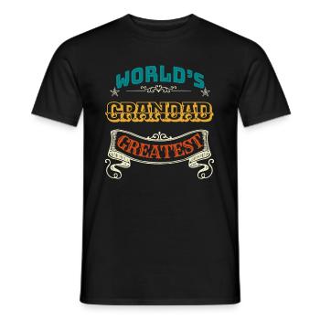 WORLDS GREATEST GRANDAD - Männer T-Shirt - Schwarz - Vorne - AI Model Male 178 light (178cm)