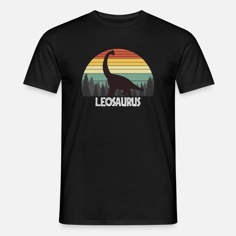 LEOSAURUS LEO SAURUS LEO DINOSAUR - Männer T-Shirt - Schwarz