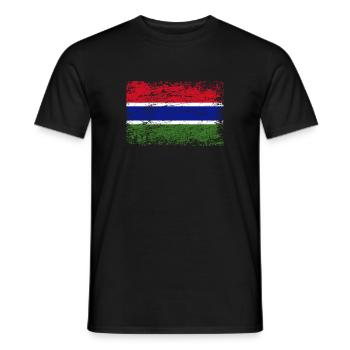 Gambie drapeau de la Gambie drapeau - T-shirt homme - noir - Devant - AI Model Male 178 light (178cm)