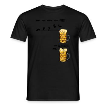 Dictons de bière drôles pour les buveurs de bière Amateurs de bière D - T-shirt homme - noir - Devant - AI Model Male 178 light (178cm)
