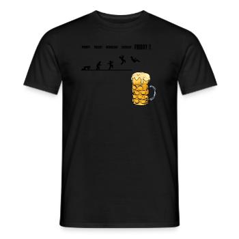 Dictons de bière drôles pour les buveurs de bière Amateurs de bière F - T-shirt homme - noir - Devant - AI Model Male 178 light (178cm)