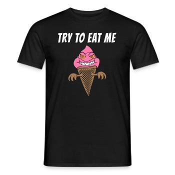 Funny Scary Ice Cream Cone Summertime Horror Spook - Men's T-Shirt - black - Front - AI Model Male 178 light (178cm)