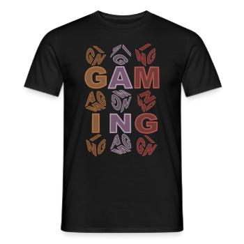 Gaming-colorful-scene - Männer T-Shirt - Schwarz - Vorne - AI Model Male 178 light (178cm)