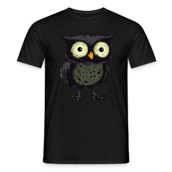 Eule Halloween Lustig Zombie - Männer T-Shirt - Schwarz - Vorne - AI Model Male 178 light (178cm)