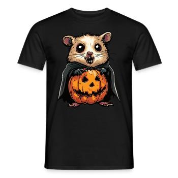 Hamster Halloween Lustig Zombie - Männer T-Shirt - Schwarz - Vorne - AI Model Male 178 light (178cm)