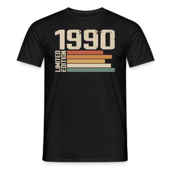 1990 Vintage - Retro 1990er Jahre Geburtstagsgeschenk 1990er Jahre - Männer T-Shirt - Schwarz - Vorne - AI Model Male 178 light (178cm)