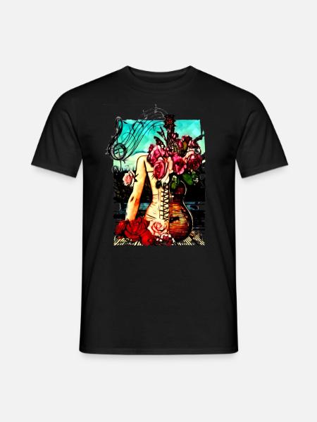 guitare hanches - T-shirt homme - noir