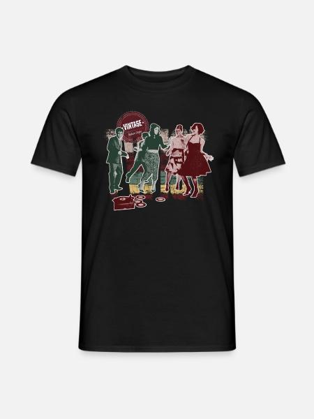 vintage - BellaVita 03 - T-shirt herr - svart