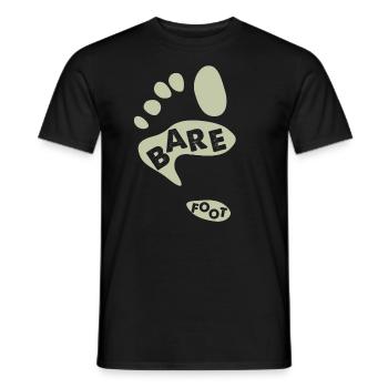 Empreinte pieds nus - T-shirt homme - noir - Devant - AI Model Male 178 light (178cm)