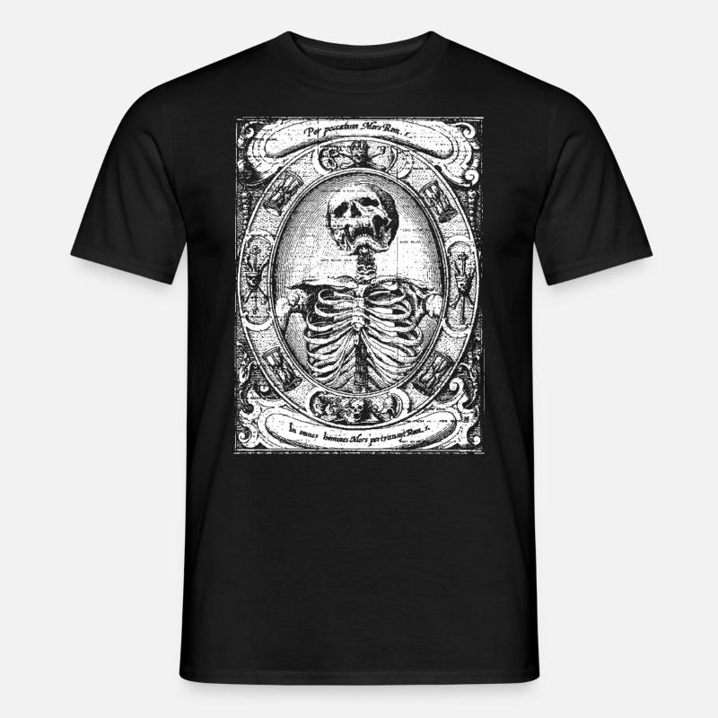 Skelett Gothic Okkult Geschenk - Männer T-Shirt - Schwarz