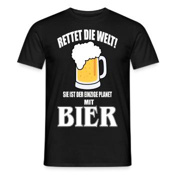 Funny beer party drink gift - Men's T-Shirt - black - Front - AI Model Male 178 light (178cm)