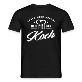 Lass Mich Durch Ich Bin Koch Geschenk Chefkoch - Männer T-Shirt - Schwarz - Vorne - AI Model Male 178 light (178cm)