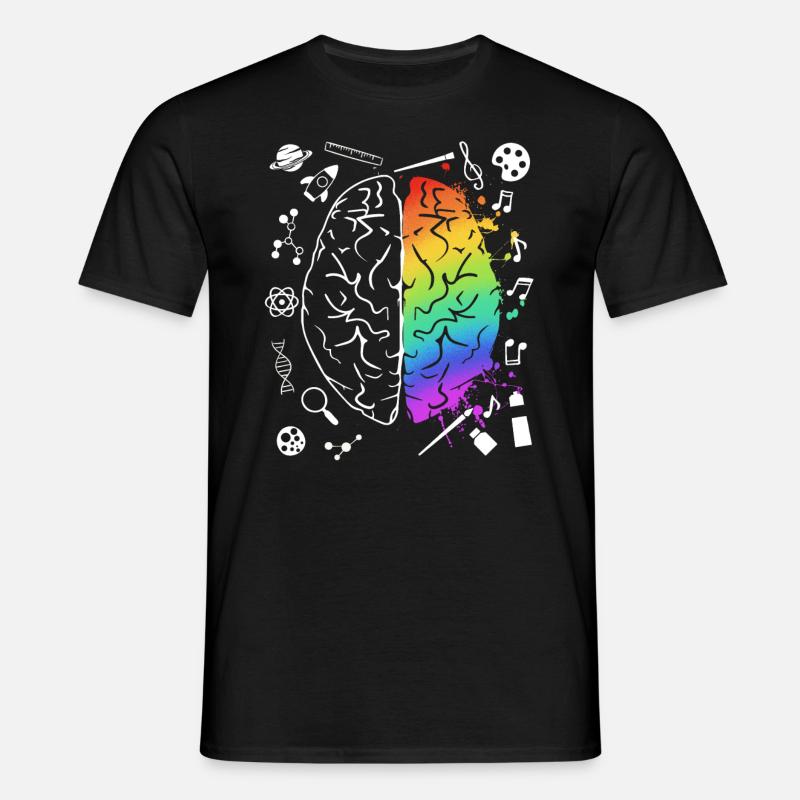 Science Biology Physics Brain Gift - T-shirt til herrer - sort