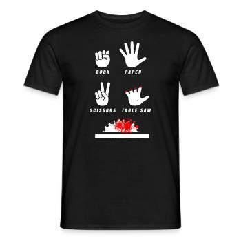 Geschenk Kreissäge Tischler shirt Zimmermann - Männer T-Shirt - Schwarz - Vorne - AI Model Male 178 light (178cm)