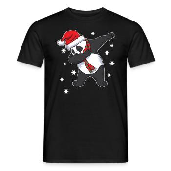 Panda Weihnachten Lustig Dabbing Geschenk - Männer T-Shirt - Schwarz - Vorne - AI Model Male 178 light (178cm)