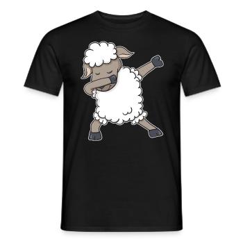 Schaf Schafe Dabbing Dabbin Dab Geschenk - Männer T-Shirt - Schwarz - Vorne - AI Model Male 178 light (178cm)