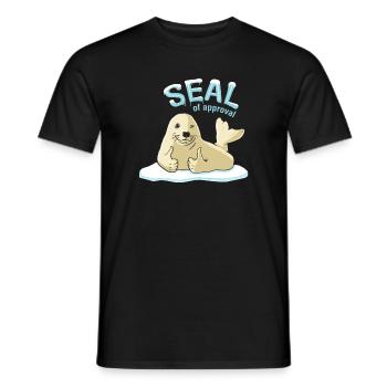 Seal of Approval - Men's T-Shirt - black - Front - AI Model Male 178 light (178cm)
