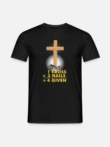 Funny religion Jesus forgiveness Christ gift - Men's T-Shirt - black