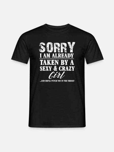 Verrückte Freundin Freund Geschenk T-Shirt Bday - T-shirt herr - svart
