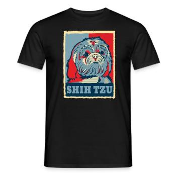 Shih Tzu dog gift - Men's T-Shirt - black - Front - AI Model Male 178 light (178cm)