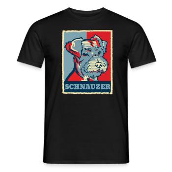 Schnauzer Hund Retro Vintage Geschenk - Männer T-Shirt - Schwarz - Vorne - AI Model Male 178 light (178cm)