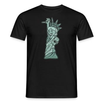 Statue de la Liberté Joint High Cannabis Weed Herbe - T-shirt homme - noir - Devant - AI Model Male 178 light (178cm)