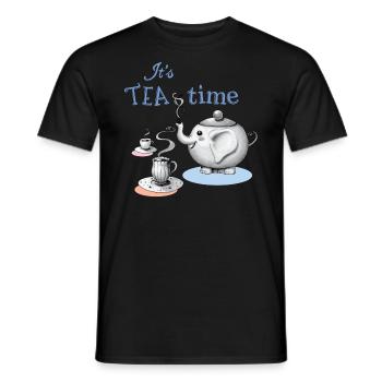 Teelefant - Männer T-Shirt - Schwarz - Vorne - AI Model Male 178 light (178cm)