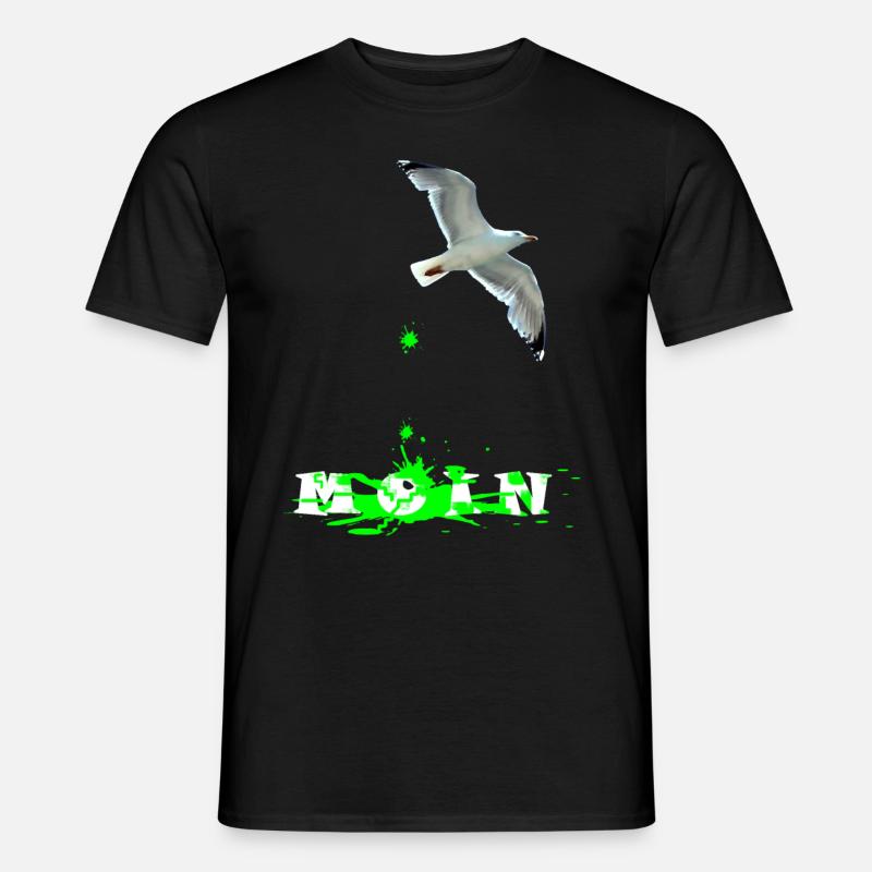 Kackende Moewe - Männer T-Shirt - Schwarz