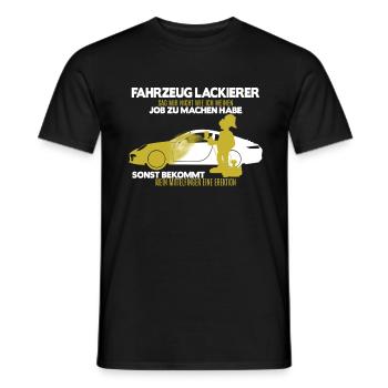 Chemise de peintre - cadeau de voiture de peintre de véhicule - T-shirt homme - noir - Devant - AI Model Male 178 light (178cm)