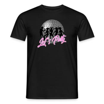 Let's Party 70s disco ball disco - T-shirt homme - noir - Devant - AI Model Male 178 light (178cm)