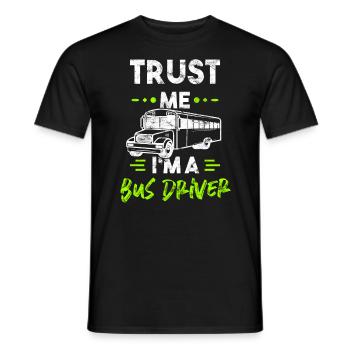 Chauffeur de bus - T-shirt homme - noir - Devant - AI Model Male 178 light (178cm)