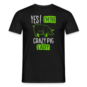 Schwein - Männer T-Shirt - Schwarz - Vorne - AI Model Male 178 light (178cm)