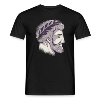 La tête romaine - T-shirt homme - noir - Devant - AI Model Male 178 light (178cm)