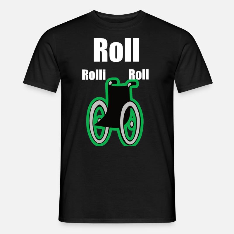 Rollstuhl - Männer T-Shirt - Schwarz