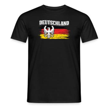 Germany eagle flag - Men's T-Shirt - black - Front - AI Model Male 178 light (178cm)