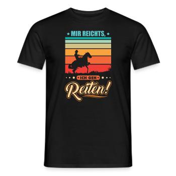 Je vais faire de l'équitation - T-shirt homme - noir - Devant - AI Model Male 178 light (178cm)