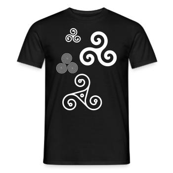 triskele Bretagne 2 - T-shirt homme - noir - Devant - AI Model Male 178 light (178cm)