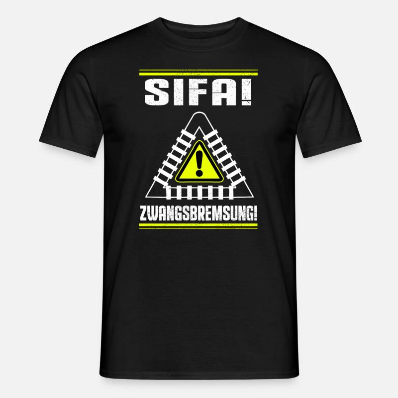 Triebfahrzeugführer SIFA! Zwangsbremsung! - Männer T-Shirt - Schwarz