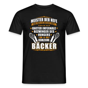 Meister Der Hefe Bäcker Geschenk Backen Bäckerei - Männer T-Shirt - Schwarz - Vorne - AI Model Male 178 light (178cm)