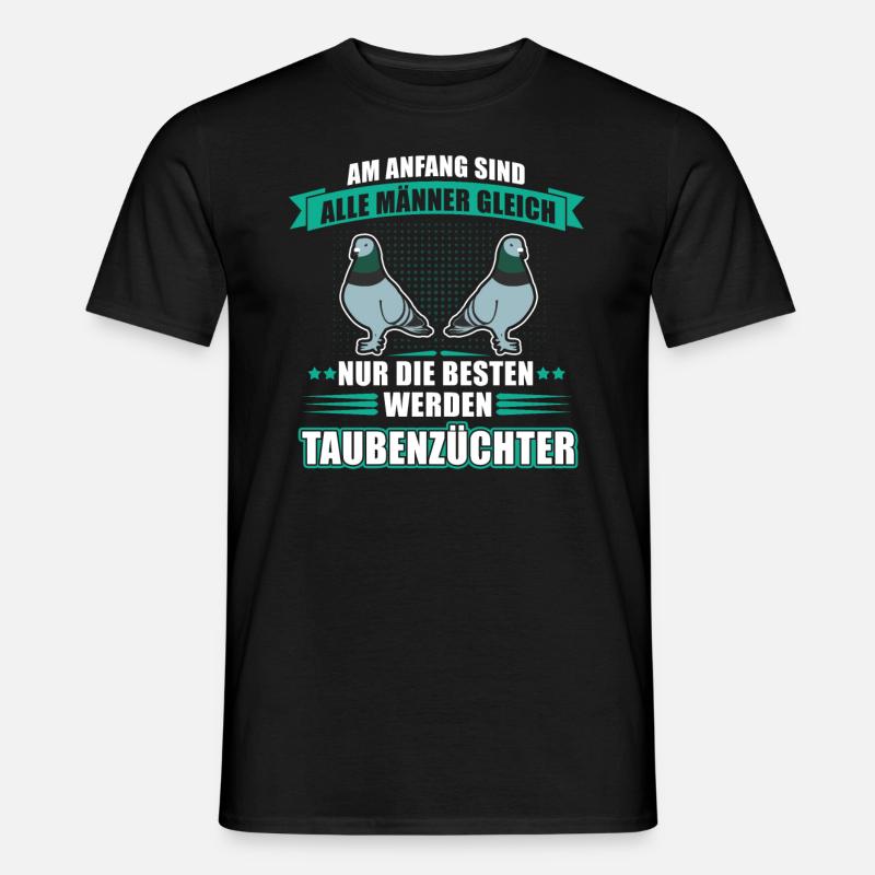 Taubenzüchter Geschenkidee Taubensport Brieftaube - Männer T-Shirt - Schwarz
